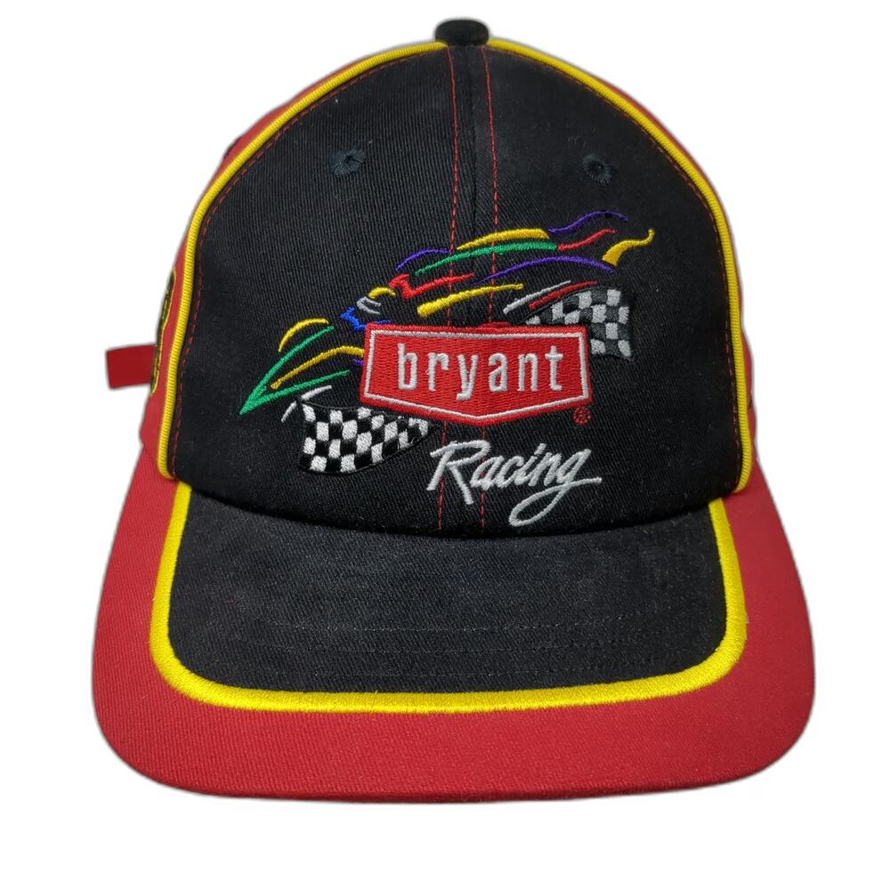 K-Products Bryant Racing #28 Red Black OS Baseball Cap Hat Slideback USA Made